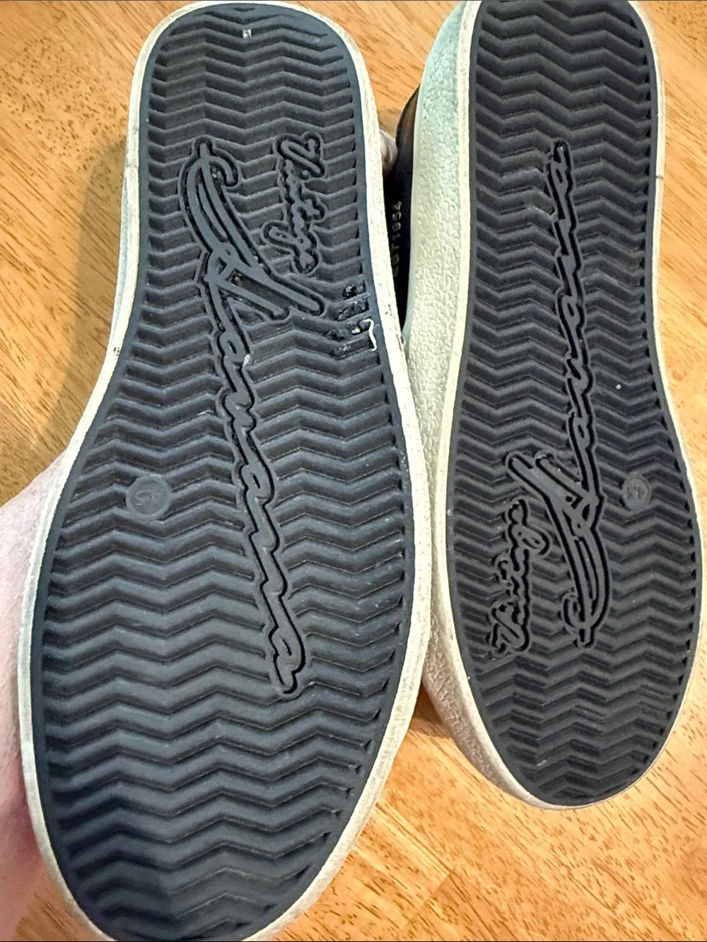 Vintage Havana Black and White Kids Sneakers with Side Zip and Branded Laces